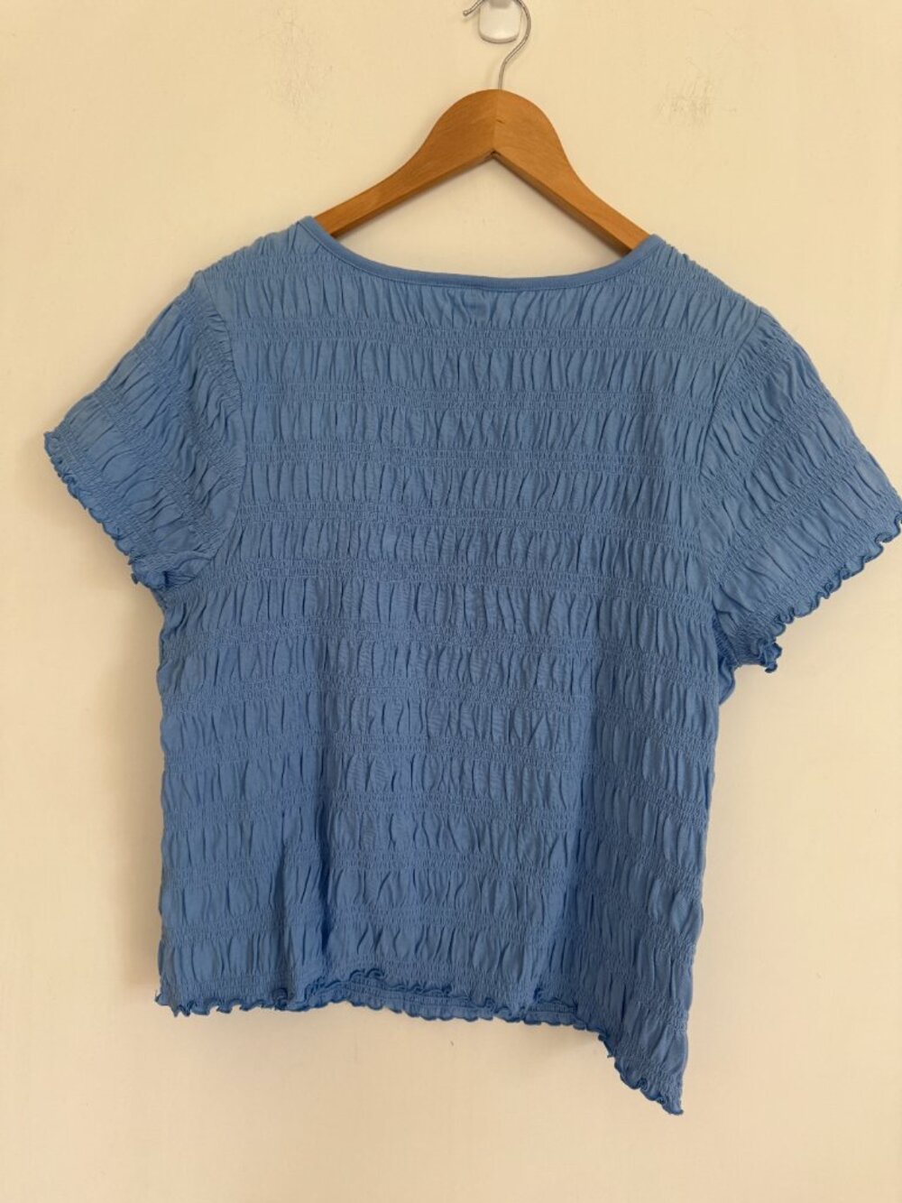 Old Navy Women Blue Short Sleeve Stretch Pullover Top Size XL NWOT - Picture 2 of 4